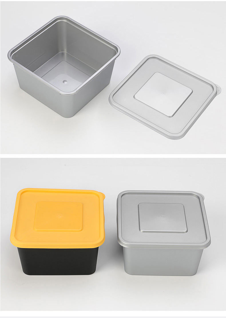 赛卓 一次性餐盒 小吃甜品打包盒带盖正方形创意快餐盒外卖便当盒